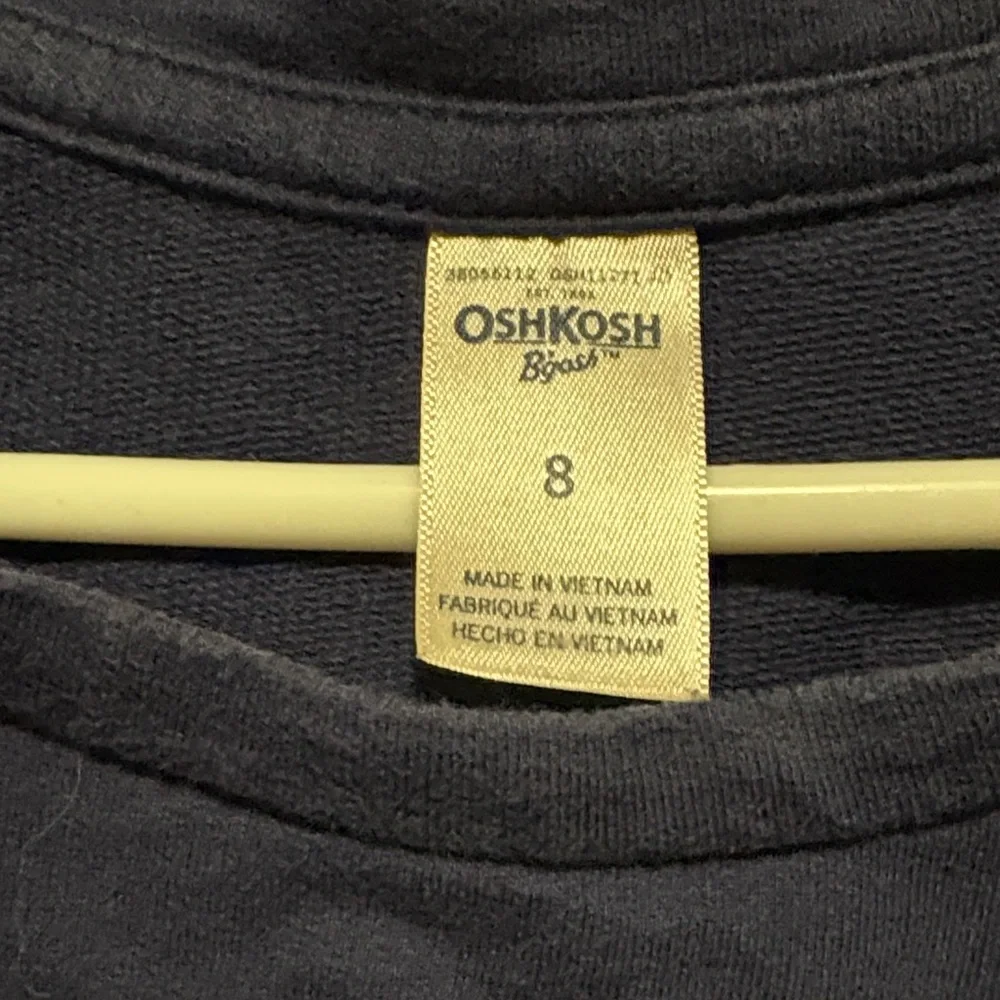 OshKosh B'gosh Navy Long Sleeve Ruffle Peplum Tee size 8